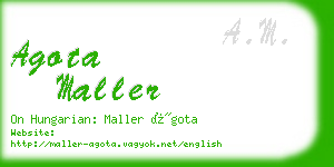 agota maller business card